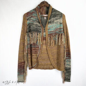 Western Boho Fringe Forest Fairy Cardigan Festival Cottagecore Indie Size XS